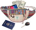 AIOG - Hemp Festival Waistpack Boho Hippie Waist Bag Hip Bum Running Belt Fanny Pack (Multi Color Stripe). 