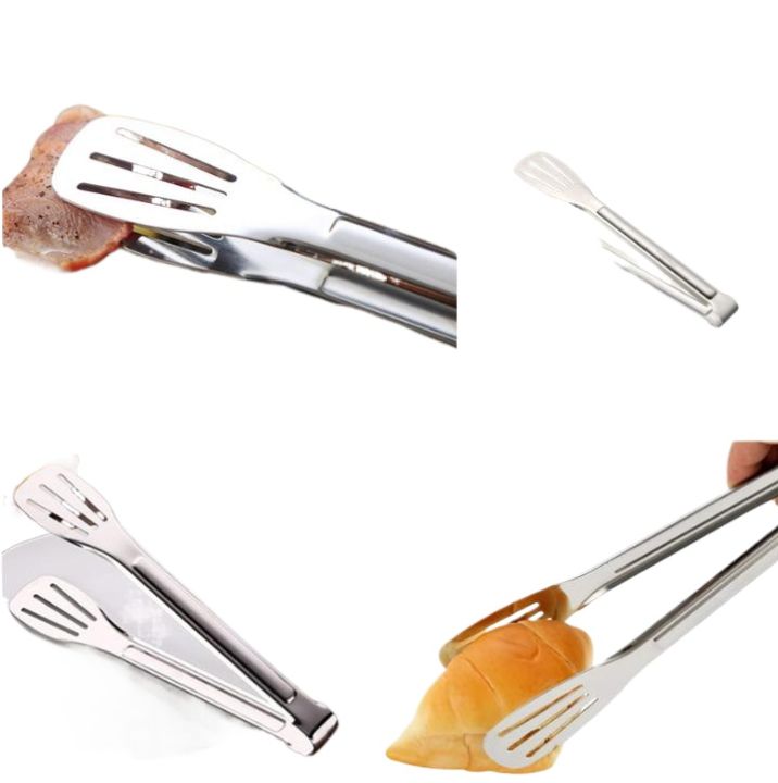 Stainless Steel Kitchen Serving Tong ( Chimpta ) For Grilling ,BBQ and Flip and Fry Stylish Food Tongs Chimta Steel Stainless Steel Food Serving Tong