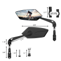 Bike Mirror 2 Pack, Bike Mirrors Handlebar Rearview Mirror, 360° Rotatable Bike Rear View Mirror, Safe Wide Angle HD Easy to Use. 