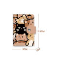 Print Card Holder Kitten Wallet Mini Purse Multi-Card Wallet Campus Card. 
