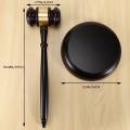 CGearuppt Wooden judge's gavel auction hammer with sound block for attorney judge auction handwork. 