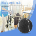 8 PCS Precut Walker Tennis Ball for Furniture Legs and Floor Protection, Heavy Duty Long Lasting Felt Pad Covering,Black. 