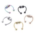 1pc Multicolor Fashionable U Shaped Fake Nose Ring Stainless Steel Magnet Nose Ring - Unisex | Fashion U Shaped Nose Ring. 