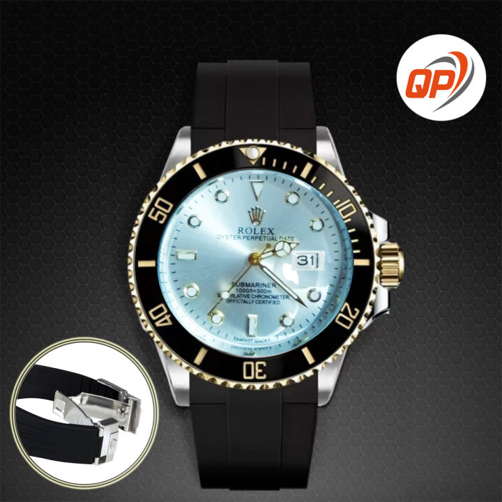 Rolex Submariner High-Quality Rubber Strap Date Watch for Men