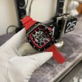 Richard Mille Style Large Dial Red Men's Watch Half Moon Design Men's Wristwatch. 