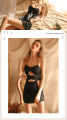Pebbles Nepal Erotic Lingerie Sexy Chain Temptation Halter Neck Suspender Sexy Nightdress. 