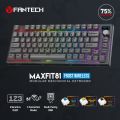 FANTECH MAXFIT81 MK910 Wireless Bluetooth 75% Mechanical Keyboard Gaming PBT-Black(Yellow Switch). 