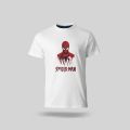 Spider-Man Printed White Cotton T-Shirt. 