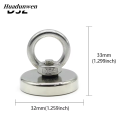 Huadunwen Salvage ring countersunk head, magnet fishing neodymium D42mmD16 ~ super Profesional strong N52 heavy-duty rare earth magnet with hole bolt magnet. 