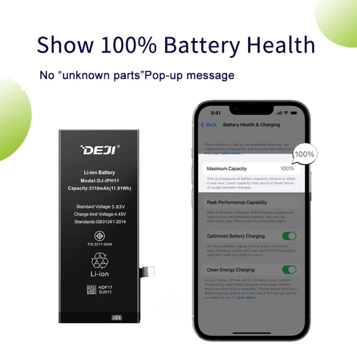 iPhone%2011%20Deji%20Reachargeable%203110mAh%20Battery%20%20With%20High%20Capacity%20Replacement%20-%20Image%203