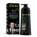 Dexe Black Hair Shampoo 400 ML - Natural Herbal Formula - Long-Lasting Fast Acting Dye - Easy & Safe to Use. 
