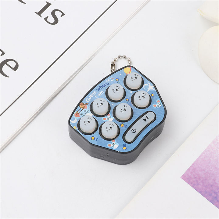 Creative Game console Compact Cartoon Portable Handheld game Nostalgic Keychain  for Travel entertainment Party game Children's  Holiday gift Keychain