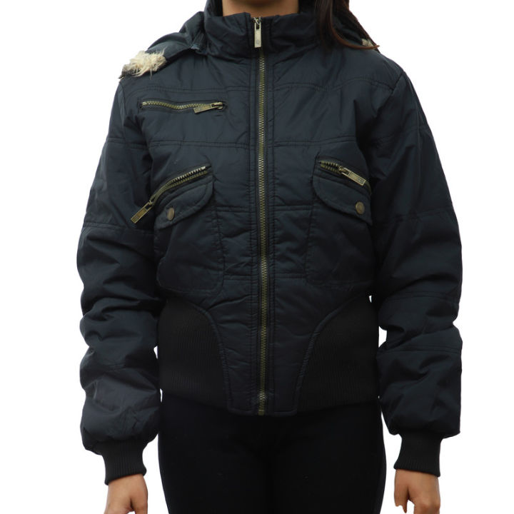Black%20Polyester%20Front%20Pocket%20Design%20Jacket%20For%20Women%20-%20Image%205
