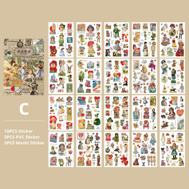 RHS%20Online%2020%20Sheets%20Vintage%20Estate%20Series%20Magazine%20Sticker%20Book%20Washi%20PVC%20Sticker%20Journal%20Diary%20DIY%20Crafts%20Retro%20Stickers%20Scrapbooking%20-%20Image%207