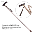 Wenefang 1pcs Folding Wooden Handle Cane Portable Anti-shock Elder Guide 2025 New Walking Stick for Blind People Guide Walking Stick Bronze. 
