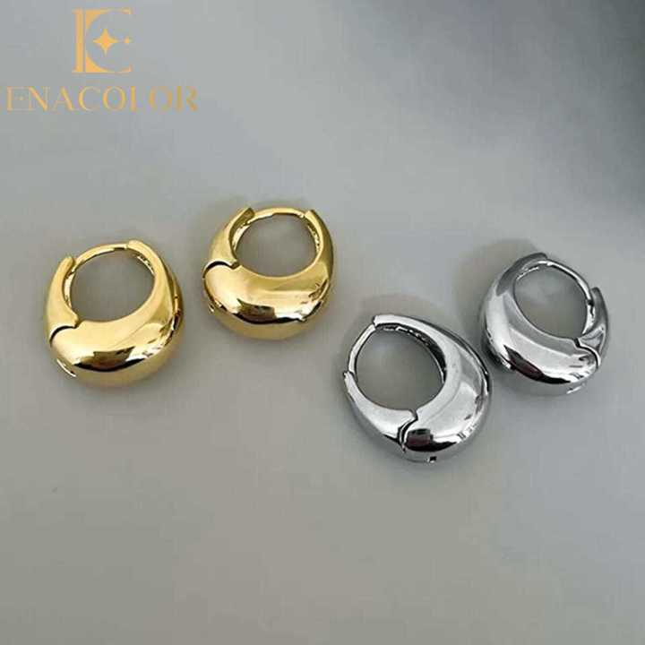 Enacolor Elegant Women Metal Geometry Irregular Earrings  for  Girls Jewelry Accessories