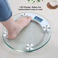 Personal Health Human Body Digital Weight Machine 8Mm Round Transparent Glass Weighing Scale Weighing Scale White. 