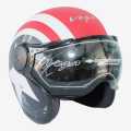 Vega Captain America Logo Printed Helmet. 