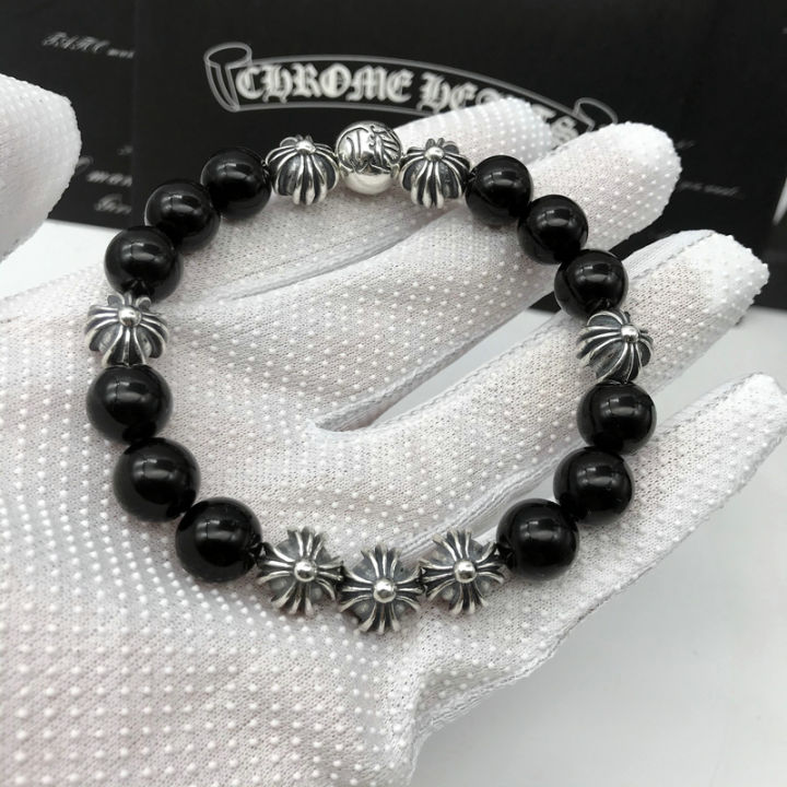 %E3%80%90New%20arrival%E3%80%91High%20Version%20CH%20Natural%20Obsidian%20Eight%20Silver%20Beads%20Bracelet%20Retro%20Thai%20Silver%20Cross%20Bracelet%20for%20Men%20and%20Women%20-%20Image%204