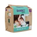 Bambo Nature Baby Diapers Size 1 XS (2–4 kg) – 22 pcs (Pack of 2) Tape Style | Eco-Friendly, Soft & Sensitive Skin Safe Diapers. 