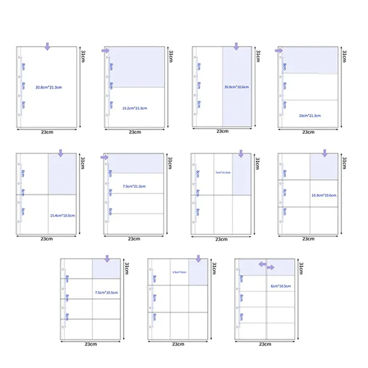 A4%20Photocard%20Holder%20Clear%20Loose%20Leaf%20Photo%20Album%20Linings%201/2/3/4/6/8/9/10%20Pockets%20Inner%20Page%20Card%20Binder%20Collector%20Book%20-%20Image%203