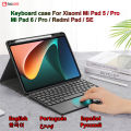 For Xiaomi Mi Pad 5 Keyboard Case For Xiaomi Pad 6 Pro Bluetooth Keyboard Tablet Magnetic Cover For Redmi Pad SE 2023 Keyboard. 