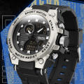 Mark Fairwhale Multi Functional Waterproof Large Dial Dual Display Sports Electronic Watch for Unisex FW-5100-R1. 