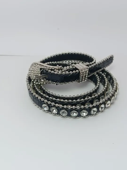 Women's%20Ice%20Belt%20%E2%80%93%20PU%20and%20Metal%20Belt%20with%20Alloy%20Pin%20Buckle,%20111cm,%20Black%20-%20Image%203