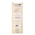 Multi-Function Non-woven Fabric Document Hanging Storage Bag 3/6/9-layer Pocket Chart Hanging File Folding Large Capacity Deskside Hanging Bag Students. 