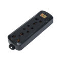 3Pin  Multiplug 6000 Watt, Heavy Duty Multi-Plug Power socket  with 5Meter wire   For Heaters, Kettle and other high voltage uses - Black. 