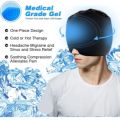 Migraine Relief Cap, Cold Therapy Headache Relief Hat/Ice Head Wrap/Ice Pack Mask, Cold Compress Headache Relief Cap for Tension, Sinus & Stress. 