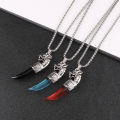Profesional Jewelry Accessories Pendant Vintage Personality Korean Men's Necklace Wolf Tooth Domineering XLN Trend Pendant Sweater Simple Jewelry. 