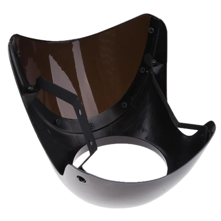 Motorcycle%20Front%20Headlight%20Fairing%20WindScreen%20Windshield%20Plastic%20Universal%20Cafe%20Racer%20Retro%20Headlight%20Wind%20Screen%20Black%20-%20Image%202
