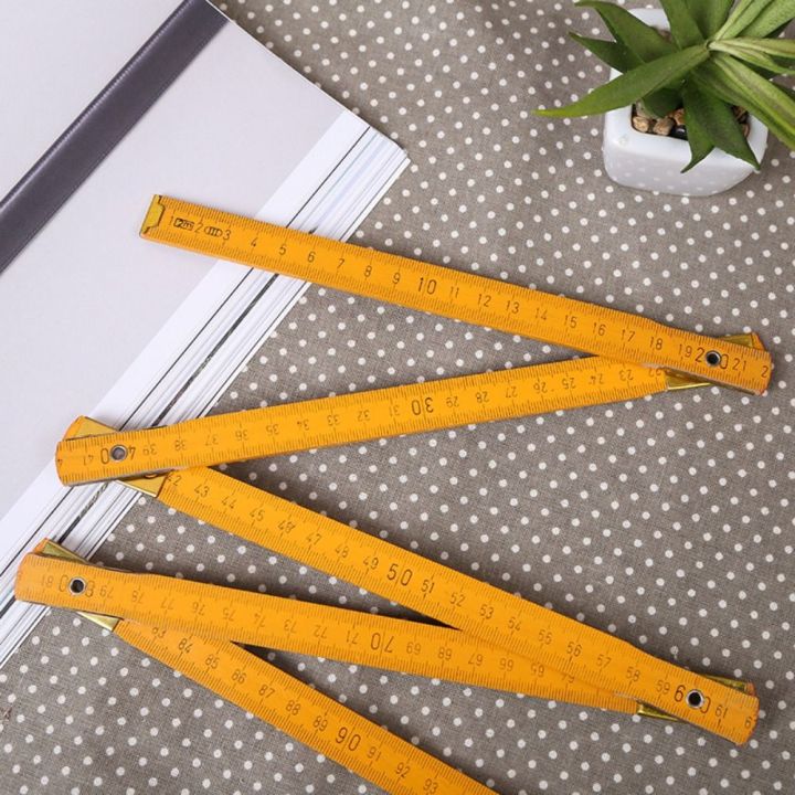 Portable Double Sided Scale .5M 2M Folding Wooden Ruler General Use ...