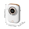 Lightweight 5 Speeds Mini Hanging Neck Fan Wide-Angle Airflow Digital Power Display Portable Cooling Fan Fanless Design with Stand Handheld Electric Fan for Sports. 