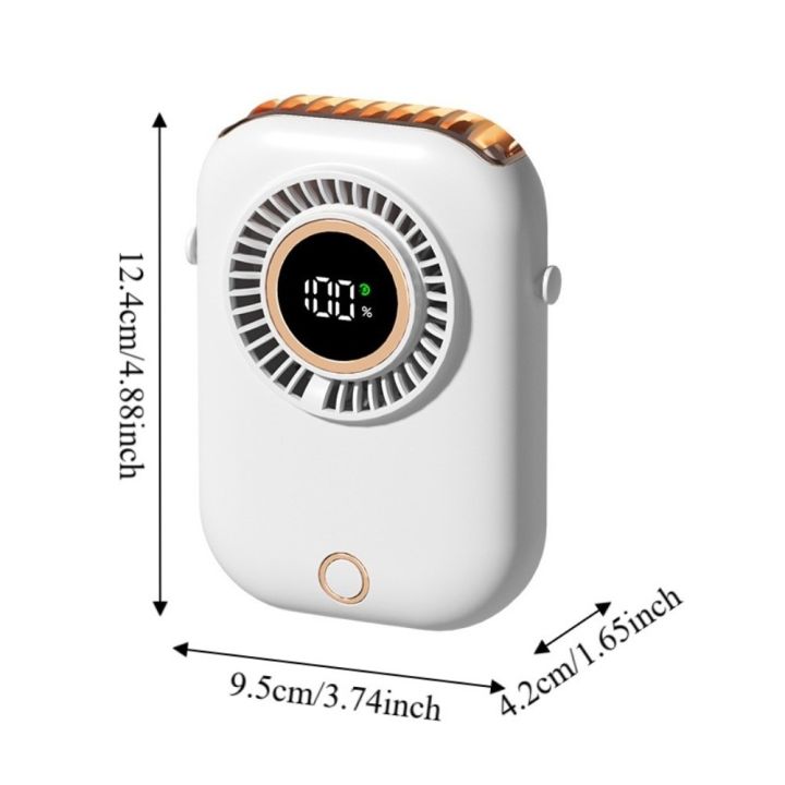 Lightweight%205%20Speeds%20Mini%20Hanging%20Neck%20Fan%20Wide-Angle%20Airflow%20Digital%20Power%20Display%20Portable%20Cooling%20Fan%20Fanless%20Design%20with%20Stand%20Handheld%20Electric%20Fan%20for%20Sports%20-%20Image%202