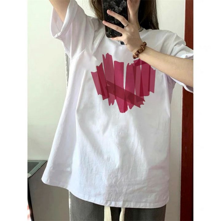 Spring%20and%20summer%20new%20short%20sleeve%20T-shirt%20for%20female%20students%202024%20summer%20new%20Korean%20version%20loose%20ins%20half-sleeved%20Hong%20Kong%20style%20retro%20versatile%20-%20Image%203