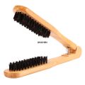 DISICHEN 1pcs Wooden Hairdressing Comb Double Brushes V Type Straight Hair Brush Anti-static Hair Straightener Tool Hairbrushes Profesional. 