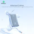 Green Turbo Mini Power Bank | 20000mAh Capacity | 22.5W Fast Charging | Ultra Slim & Compact | Built-in Cable | PD Input/Output | LED Digital Display | Li-Polymer Battery | Pocket-Friendly | Lanyard | 6 Months Warranty| | Travel Ready | UV Coated. 