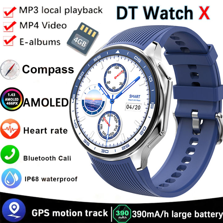 HOT%20DT%20Watch%20X%20Smart%20Watch%20Men%20466*466%20AMOLED%20HD%20Screen%2032gB%20Memory%203D%20Surround%20Vision%20Watch%20BT%20Call%20IP68%20Waterproof%20Smartwatch%20Man%20-%20Image%202