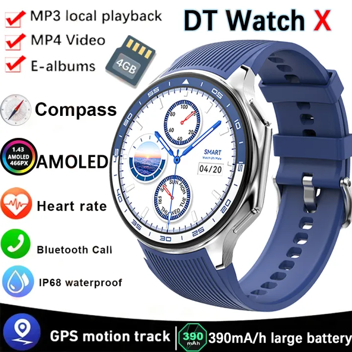 HOT%20DT%20Watch%20X%20Smart%20Watch%20Men%20466*466%20AMOLED%20HD%20Screen%2032gB%20Memory%203D%20Surround%20Vision%20Watch%20BT%20Call%20IP68%20Waterproof%20Smartwatch%20Man%20-%20Image%202