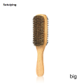 Sutuiying Men's Double-Sided Boar Bristle Beard Comb with Long Wooden Handle 【2025 Version】 Cleaning Brush Beauty Anti-Static Brush Natural Premium. 