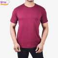 Binay Embroidery Maroon Plain Cotton (Unisex) T-Shirt For Men & Women - Fashion | T-Shirts | Unisex |. 