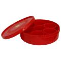 Bagmati Red Plastic Spice Round Box. 