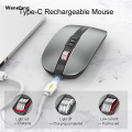 Wenefang Home Gaming Mouse Gaming Electric Ergonomic Quiet 1600D Dual Mode 2.4G Wireless Profesional Mouse PI Type-C Rechargeable Sound Mouse Suitable for Laptop Gaming. 