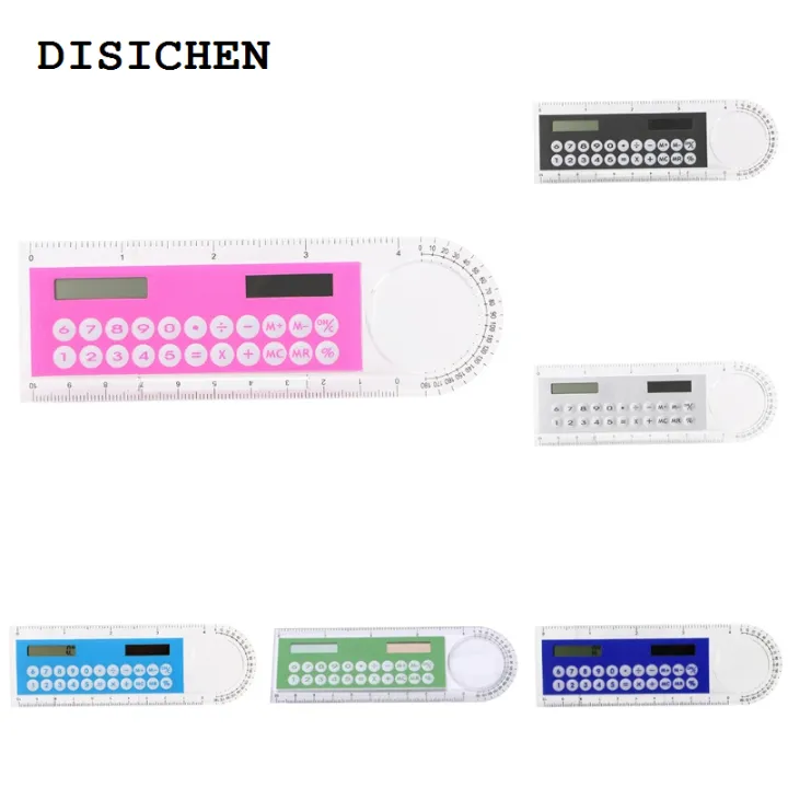 DISICHEN%20Fashion%20Mini%20Pocket%20Basic%20Calculator%20with%20Magnifier%20Solar%20Transparent%20Ruler%20Digital%20Desktop%20Fit%20for%20Kids%20Student%20School%20Supplies%20-%20Image%204