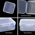 16 Pack Clear Plastic Beads Storage Containers Box with Hinged Lid for Small Items, Diamond, Beads (2.2X2.2X0.79In). 