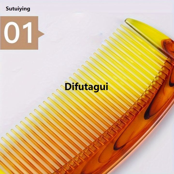Difutagui%204pcs/%20Hair%20Comb%20and%20Mirror%20set,%20suitable%20for%20curly%20and%20regular%20Portable%202025%20New%20hair,%20decorated%20with%20gorgeous%20mirror%20design%20texture%20grip%20brush%20-%20Image%205
