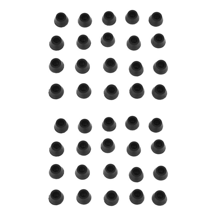 40PCS Black Chair Couch Table Rubber Furniture Leg End Caps 16mm Dia