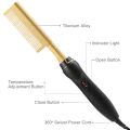 Hot Comb Electric Straight Comb Hair Curler Hair Straightener Curling Iron Hair Curler Comb Hair Tools,EU Plug. 